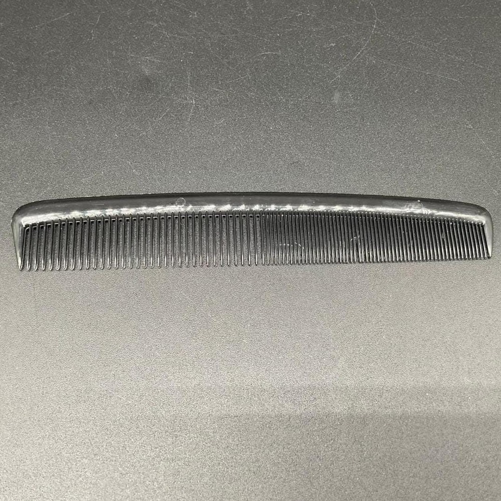 Vintage Unbreakable Fine Tooth Hair Comb 7.25" Pocket Styling Black Plastic USA